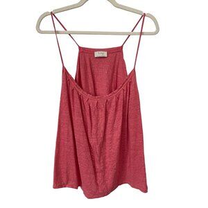 Wrap Cami Top Size 18 Sleeveless Peated Scoop Neck Pink Linen Casual Summer Wear